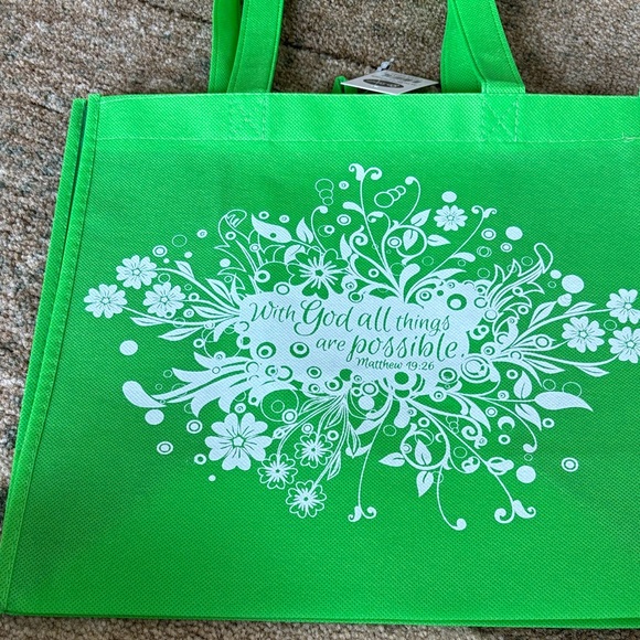 NWT Green Tote Bag and Inspirational Notebook Set - Picture 6 of 8
